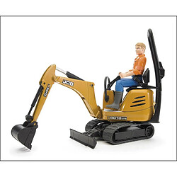 Bruder JCB - Micro Pelle 8010 CTS et ouvrier de la construction