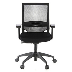 Siège de bureau / Fauteuil de direction PORTO BASE, assise tissu / dossier maille, noir hjh OFFICE