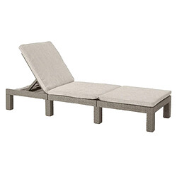 Keter Chaise longue avec coussin Daytona Cappuccino