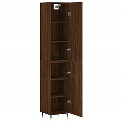 Avis vidaXL Buffet haut Chêne marron 34,5x34x180 cm Bois d'ingénierie