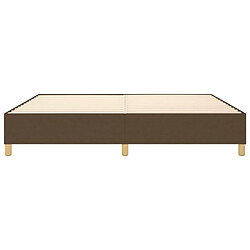 Acheter vidaXL Cadre de lit sans matelas marron foncé 200x200 cm tissu