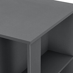 Acheter Table de Bar Danderyd 3 Étagères 120x60x106 cm Gris Foncé [en.casa]