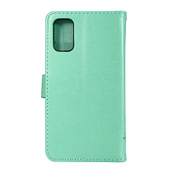 Etui en PU empreinte papillons flip avec support vert pour votre Samsung Galaxy A41 (Global Version)