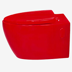 Avis Loobow Toilette suspendu de couleur rouge Cuvette WC en céramique