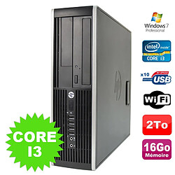 PC HP Compaq Elite 8100 SFF Intel Core I3-530 16Go Disque 2000Go DVD WIFI W7 - Occasion