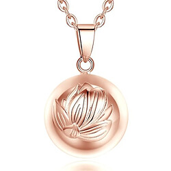 Totalcadeau Collier Bola de Grossesse fleur de Lotus Cuivré