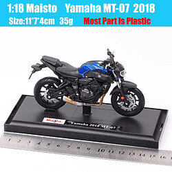 Acheter Universal Échelle 1/18 Mercer 2018 Yamaha MT 07 Moto Voiture jouet moulée sous pression YZR M1 Bicycle YZF R1 R6 Road Star Racing Cadeau |(Bleu)