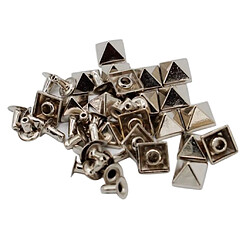 Acheter 20 Ensembles De Rivets De Goujons Pyramidaux Boutons-pression Bricolage Artisanat En Cuir Argent