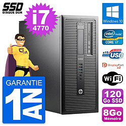 PC Tour HP ProDesk 600 G1 Intel Core i7-4770 RAM 8Go SSD 120Go Windows 10 Wifi - Occasion