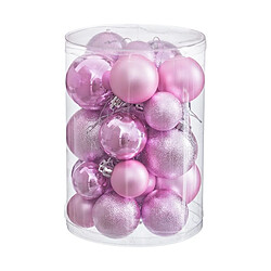 BigBuy Home Boules de Noël Rose Plastique (27 Unités)