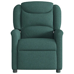 Acheter vidaXL Fauteuil de massage inclinable électrique Vert foncé Tissu