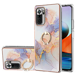 Coque en TPU motif marbre IMD, antichute, avec béquille voie lactée marbre blanc pour votre Xiaomi Redmi Note 10 Pro 4G (Global)/Note 10 Pro Max