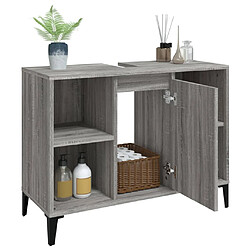 Acheter vidaXL Meuble d'évier sonoma gris 80x33x60 cm bois d'ingénierie