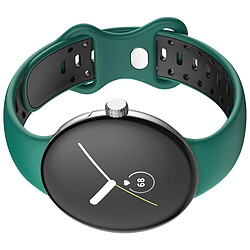 Avizar Bracelet pour Google Pixel Watch Silicone Bicolore Souple Noir / Vert Foncé