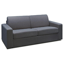 Avis Vente-Unique Canapé 3 places convertible express en tissu gris anthracite COGLIO