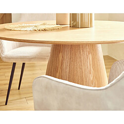 Avis Lisa Design Toledo - table à manger ronde - bois - 120 cm - 4 à 6 personnes