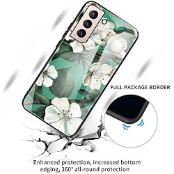 Coque en TPU antichoc fleur blanche pour votre Samsung Galaxy S22 Plus