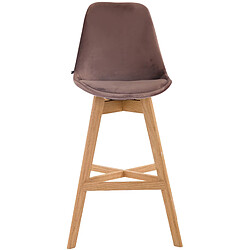 Non Tabouret de bar Cannes velours naturel