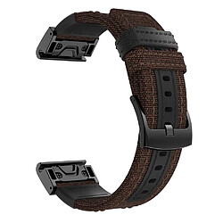 Acheter Wewoo Bracelet pour montre connectée en cuir et Garmin Fenix5 Plustaille du 150 + 110 mm Marron