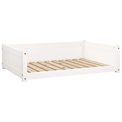 vidaXL Lit pour chien Blanc 95,5x65,5x28 cm Bois de pin solide