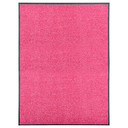 vidaXL Paillasson lavable Rose 90x120 cm