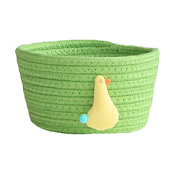 Panier De Rangement En Fil De Coton Tissé à La Main, Jouets De Table, Canard Vert