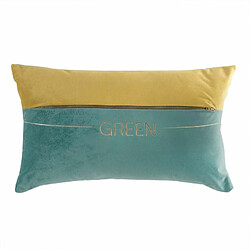 Paris Prix Coussin Déhoussable en Velours Eden 30x50cm Vert