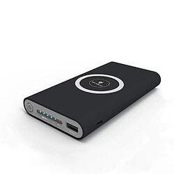 Chrono Qi Banque d'alimentation sans Fil 10000MAH,Batterie Externe à Chargement Rapide de Grande Capacité avec Indicateur Del, Compatible avec iPhone,Samsung Galaxy et Plus Device,(noir)