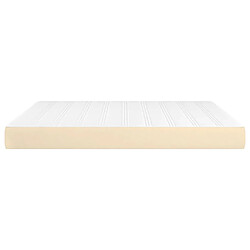 Avis vidaXL Matelas de lit à ressorts ensachés Crème 180x200x20 cm Tissu