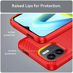 Avis Htdmobiles Coque pour Xiaomi Redmi A1 / A1 Plus - housse etui silicone gel carbone + film ecran - ROUGE