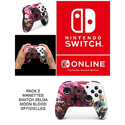 Power A Pack 2 Manettes Bluetooth pour Nintendo Switch - Blood Moon Zelda Switch- Manettes sans fil – Legend of ZELDA Blood Moon