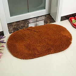 Wewoo Fausse Fourrure Tapis de Bain Massif Antidérapant de Porte Chambre Enfants de Salon OvaleTaille 40x60cm Café