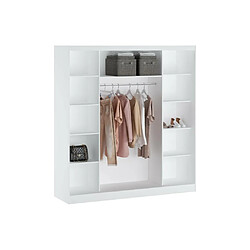 Vente-Unique Armoire 2 portes coulissantes - Avec miroir - L200 cm - Blanc - OCHIRA pas cher