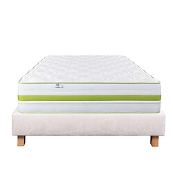 LUXURY LITERIE Ensemble matelas Rêverie 160x200 cm + sommier beige ep20cm