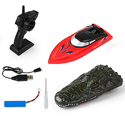 Mini Jeu De Bateau Télécommandé Dans L'eau USB Charge 10KM / H RC Speedboat Toys Rouge pas cher