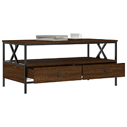 Avis vidaXL Table basse chêne marron 100x51x45 cm bois d'ingénierie