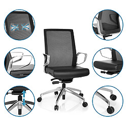 Avis Chaise de bureau PROVIDER NET tissu à maille / tissu noir hjh OFFICE