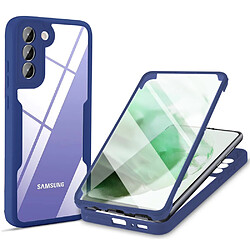 Coque en TPU + acrylique antichoc bleu marine pour votre Samsung Galaxy S22 Plus 5G