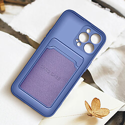 Acheter Coque iPhone 13 Pro Max Silicone Souple Porte-carte Forcell Violet