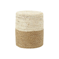 Aubry Gaspard Pouf en jute et maïs naturel.