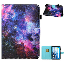 Etui en PU impression de motifs avec support et porte-cartes la voie lactée pour votre Lenovo Tab M10 TB-X605F/X505F