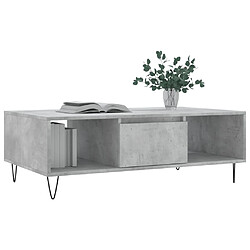 Avis Maison Chic Table basse,Table Console Table d'appoint, Table pour salon gris béton 104x60x35 cm bois d'ingénierie -MN41544