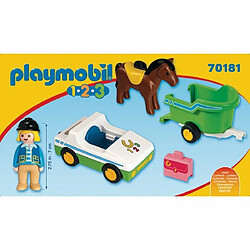 Acheter Playmobil® 1.2.3 - Cavalière avec voiture et remorque