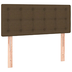 Acheter Maison Chic Tête de lit scandinave à LED,meuble de chambre Marron Foncé 80x5x78/88 cm Tissu -MN11592