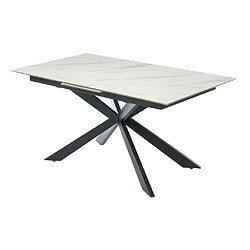 Acheter Vente-Unique Ensemble table ALBINA + 4 chaises MASURIE - Blanc et Noir