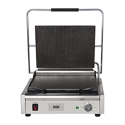 Gril Panini Professionnel Simple 2,2 kW - Rainuré/Lisse - Buffalo