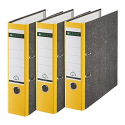 Leitz 310305015 Classeur 180A Format A4 Dos large Jaune Lot de 3 (Import Allemagne)