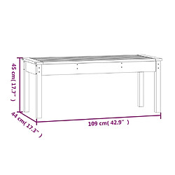 vidaXL Banc de jardin marron miel 109x44x45 cm bois de pin massif pas cher