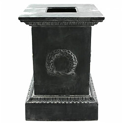 L'Héritier Du Temps Socle Colonne Pilier Pour Vasque Jardinière Décoration Extérieure Intérieure de Château en Fonte Patinée Grise 44x44x63cm