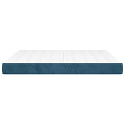 Avis vidaXL Matelas de lit à ressorts ensachés Bleu foncé 180x200x20 cm